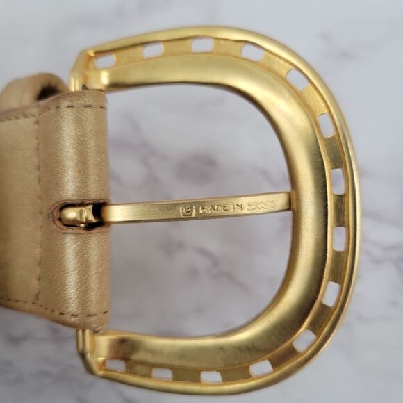 Sharon Burch Vintage Wide Gold Belt and Oversized Buckle Vintage 80s main image 4